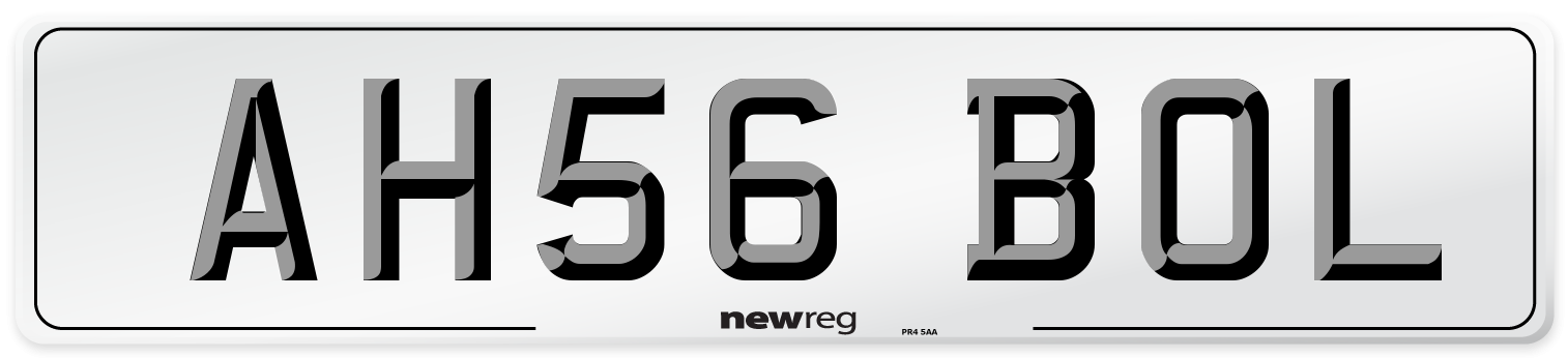 AH56 BOL Number Plate from New Reg